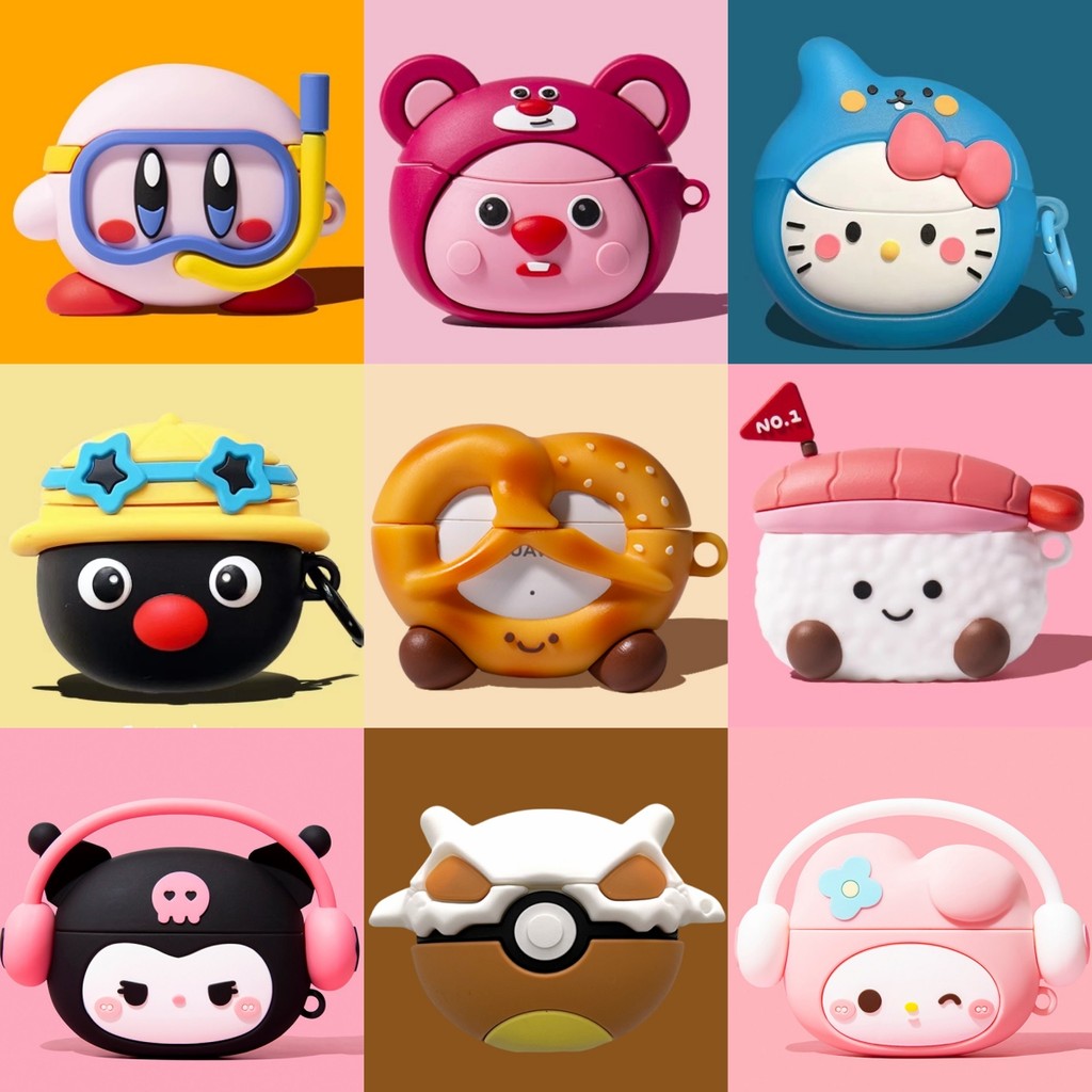 For UGREEN HiTune T3 Case Cartoon Kuromi Fries UGREEN HiTune T6 Silicone Soft Case Protective Cover 