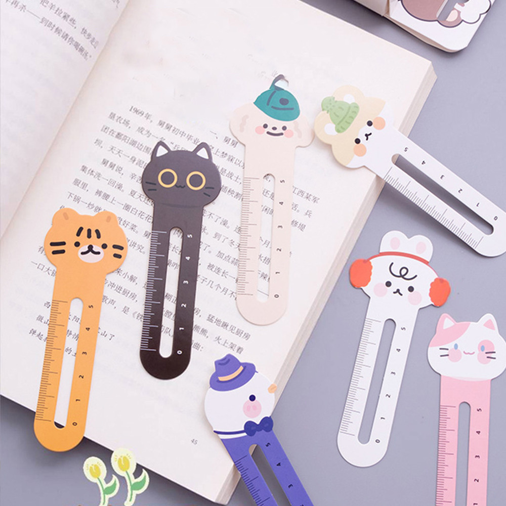 50 ชิ้นสัตว์น่ารักที่คั่นไม้บรรทัดการ์ตูนสัตว์ครูรางวัลเครื่องหมายหนังสือนักเรียนโรงเรียนอุปกรณ์สํานักงาน