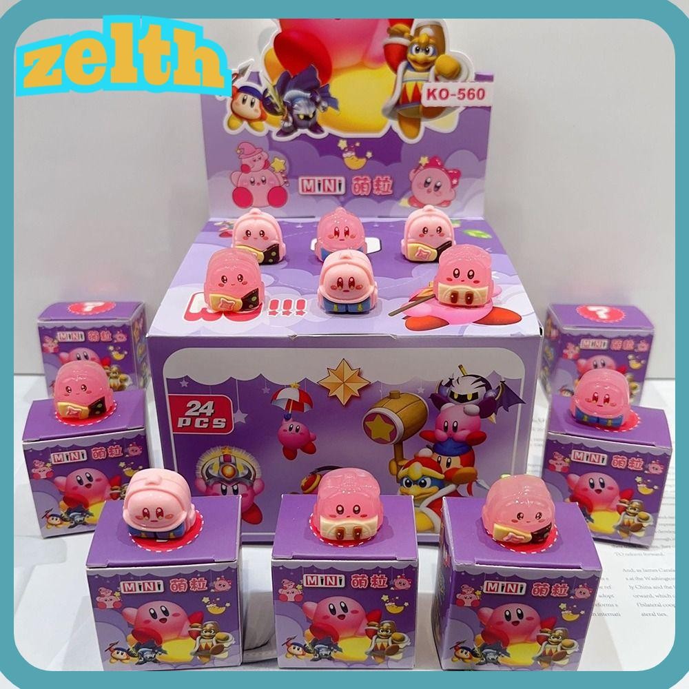 Zelth 24 ชิ้น/เซ็ตกล่อง, Sanrio Eggy Kuromi Melody หมีกล่อง,โต๊ะเครื่องประดับ Kawaii น่ารักฟองสบู่ Bean อะนิเมะรูป