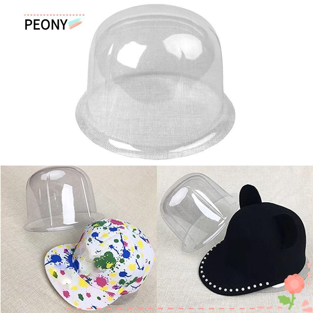 Peonypavilion Bucket Hat Storage , 50-57 ซม. PVC เบสบอลหมวกชั้นวางจอแสดงผล, ทนทาน Brimless หมวกด้านในสนับสนุนโปร่งใสหมวกกล่องเก็บโต๊ะ
