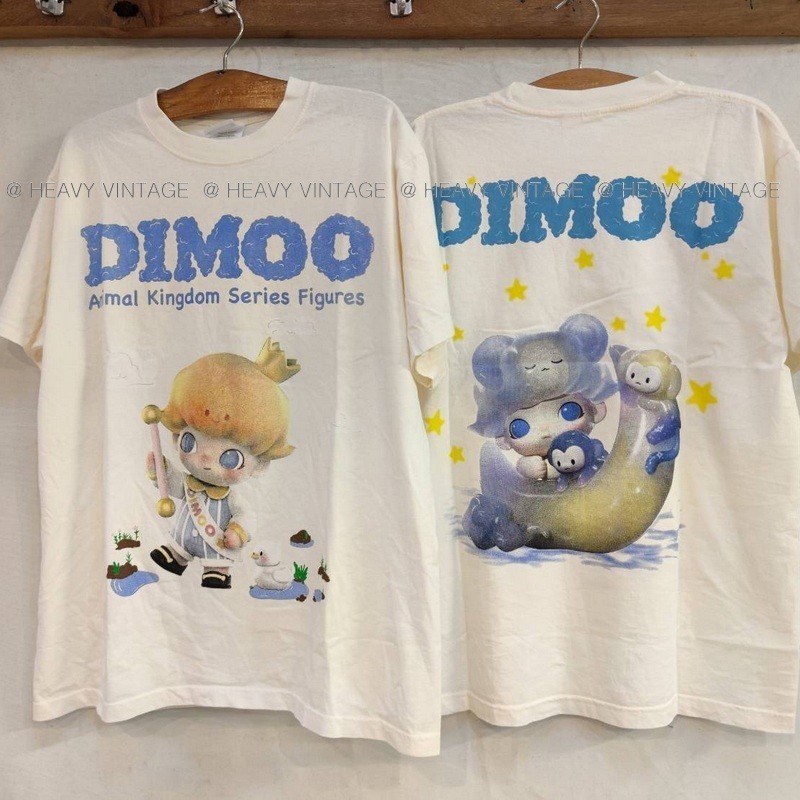 HOT DIMOO POP ART ART Toy เสื้อวินเทจ ลายป๊อปอาร์ท อาร์ททอย เสื้อการ์ตูน น่ารัก heavy vintage shirt เสื้อยืดสตรี