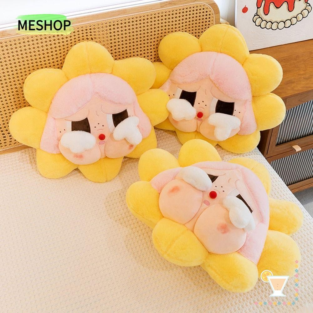Me Crybaby Doll, POP Mart Flower Sleep Pillow, Gift Plush Cartoon Crybaby Fluffy Animal Doll