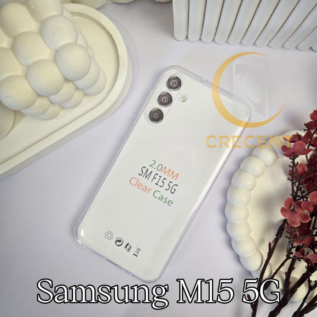เคสนิ่มซิลิโคนใสเข้ากันได้สําหรับSamsung Galaxy M15 5G Samsung M35 5G Samsung M55 5Gใสหนา 2 มม.