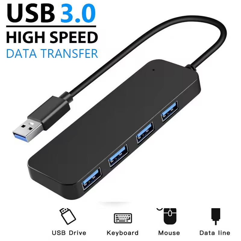 GOOJODOQ 4-in-1 USB 3.0 HUB High Speed 4-Port Expansion Dock DATA TRANSFER