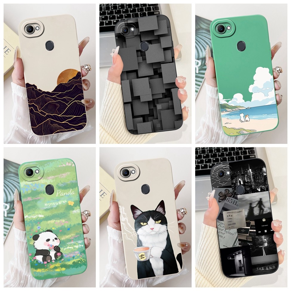 เคส Oppo F7 CPH1821 ความงามแฟชั่นแมวน่ารักทาสีฝาหลัง Oppo CPH1819 เคสโทรศัพท์
