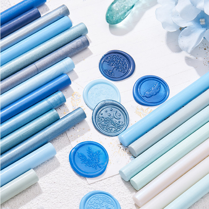ครั่งแท่ง ขี้ผึ้ง ใช้กับปืนกาวขนาด 11mm ได้ Sealing wax สำหรับทำตราประทับ ตกแต่งการ์ดแต่งงาน วันเกิด ของชำร่วย