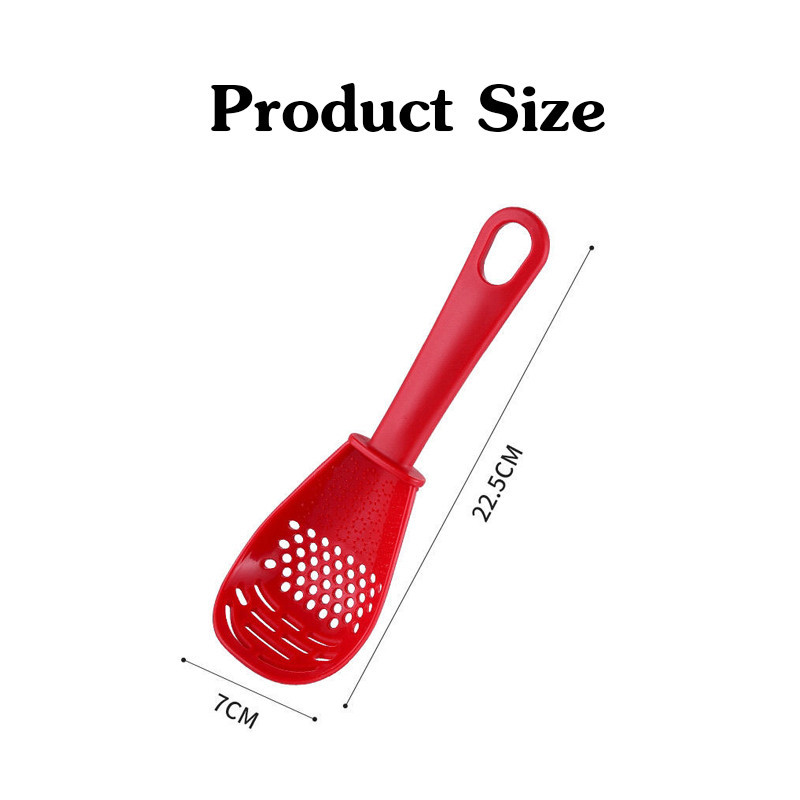 Featured  ช้อนทำอาหารหลากหน้าที่  ที่ใช้สำหรับบีบกระเทียมพลาสติก, ทำบะหมี่และกรองอาหารในครัว - รูปที่ 7