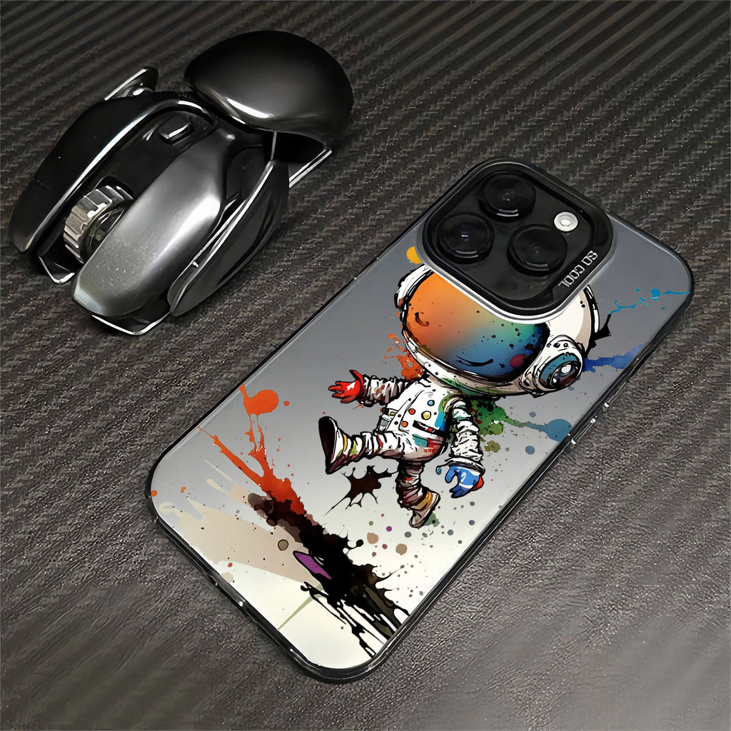 Hard IMD สําหรับ iphone 16 pro max 15 11promax 14 13 12 7 8 Plus X XR XSMax นักบินอวกาศอวกาศเลนส์กรอบกันกระแทก