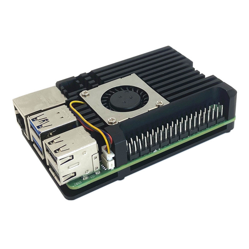 Raspberry Pi 5th Generation Shell Raspberry Pi 5 Active Cooling Cooling PWM Speed Regulating Fan Metal Armor Shell