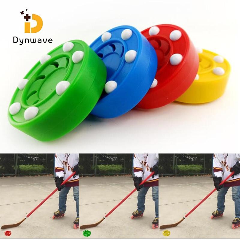 Dynwave Roller Hockey Puck การฝึกฮอกกี้ความหนาแน่นสูง Puck พร้อมการฝึกฮอกกี้อินไลน์สมดุล