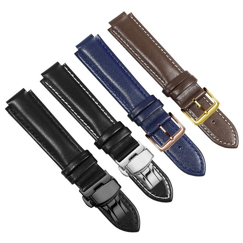 เข้ากันได้กับ Casio EDIFICE Ocean Heart Farmhouse Oak EFB-680D สายนาฬิกาหนังสีฟ้าปากนูน - รูปที่ 3