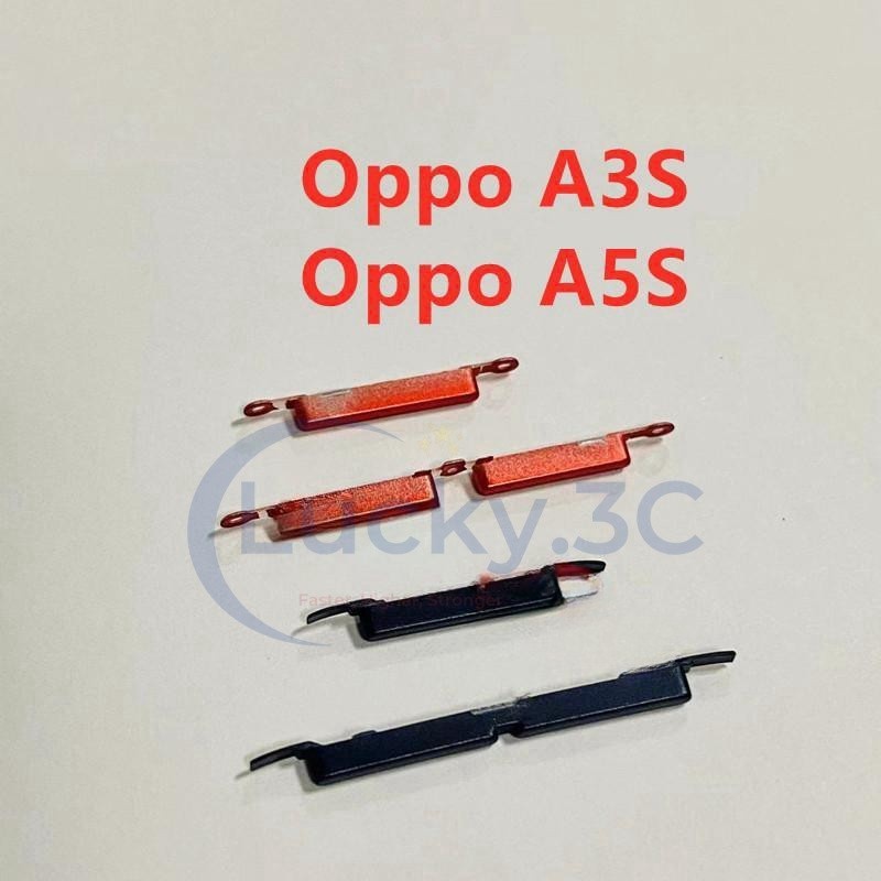 ปุ่มปรับระดับเสียงไฟสําหรับ Oppo A3s A5s สวิตช์กุญแจด้านข้างด้านนอกฝาครอบโทรศัพท์มือถือส่วน