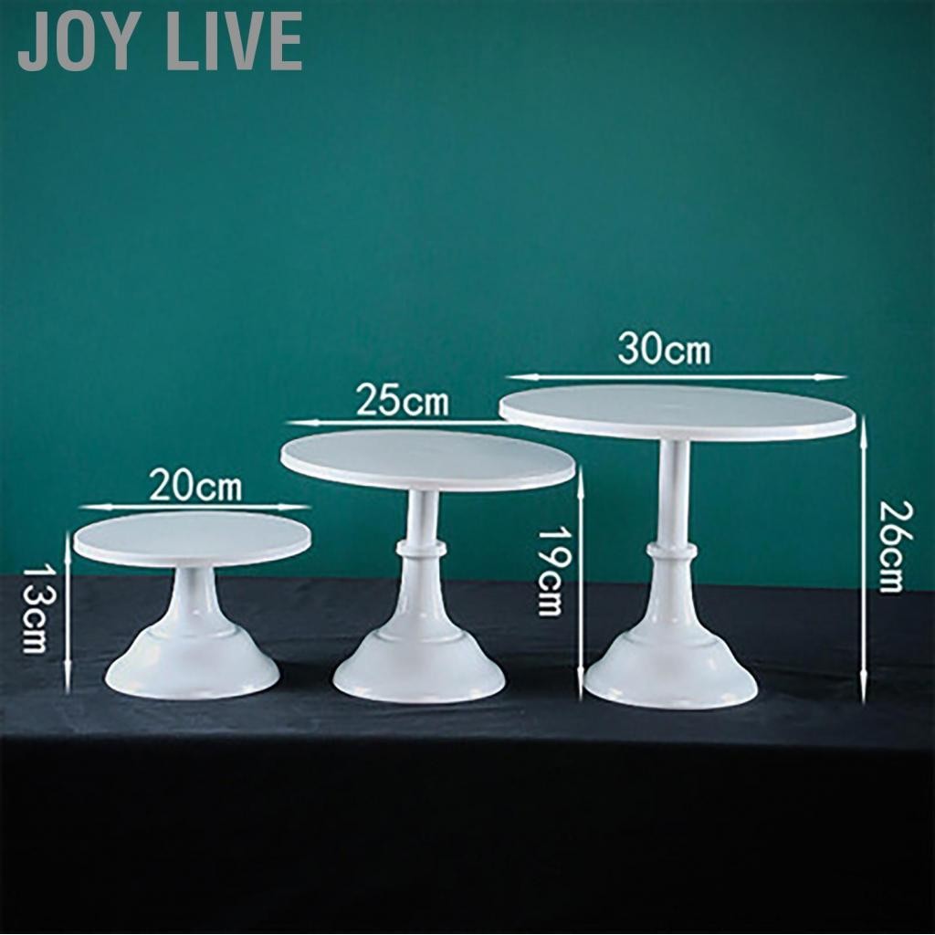 Joy Live ขนมหวานยืนเค้กโลหะกลมทนทานสไตล์ยุโรปสำหรับงานปาร์ตี้