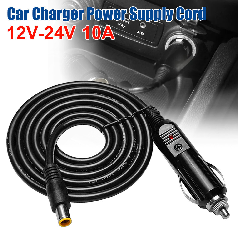 อะแดปเตอร์ชาร์จไฟในรถยนต์ สายไฟ 12V-24V สายเคเบิลอัตโนมัติ สําหรับรถยนต์ ลําโพงบลูทูธ กล้อง GPS แล็ปท็อป