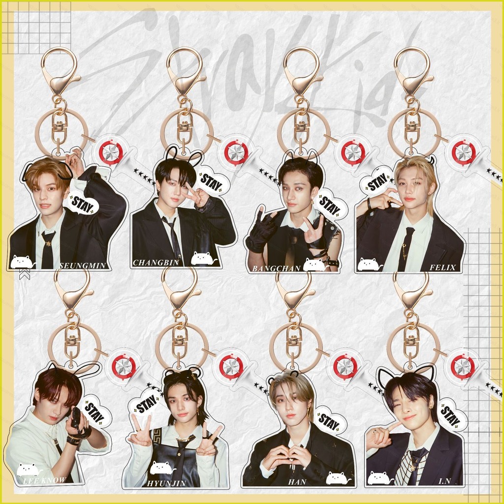 Sq3 Stray Kids พวงกุญแจ Felix จี้กระเป๋าอะคริลิค BANKAN LEE KNOW IN CHANGBIN HYUNJIN HAN SEUNGMIN IN