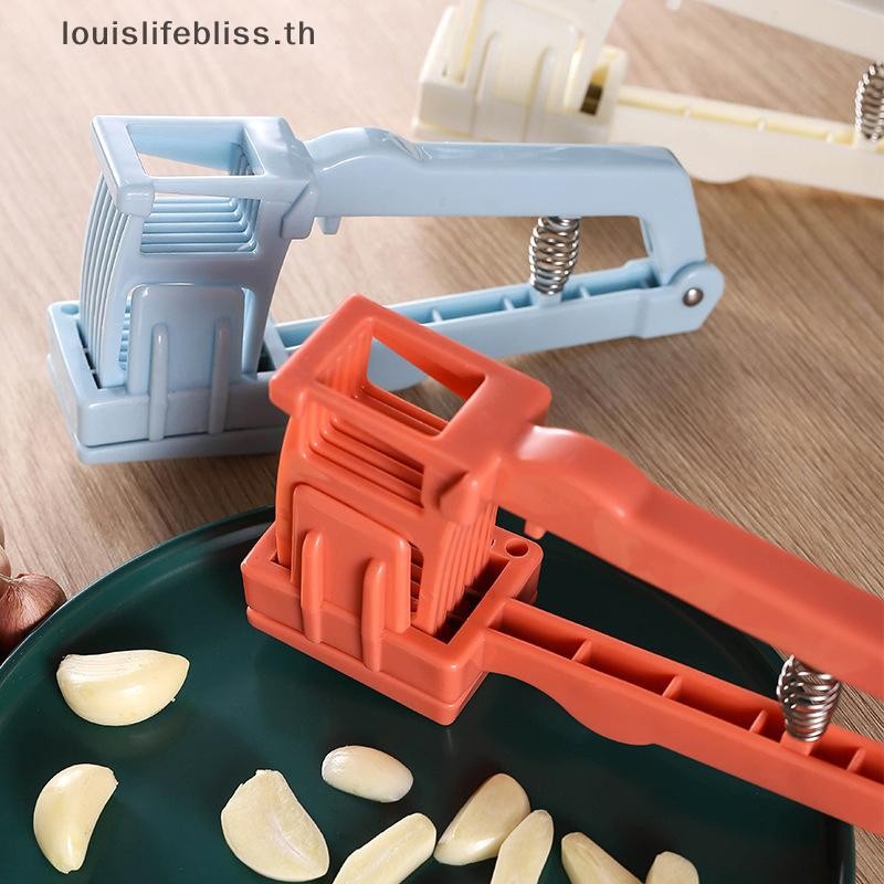 Louislifebliss เครื่องตัดกระเทียมขิงกดเครื่องมือบดพลาสติกครัวขูดเครื่องบดเจ้าชู้ที่มีประสิทธิภาพกระเทียมปอกเปลือกสิ่งประดิษฐ์ใหม่