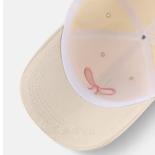 หมวกแก็ป (ปักโบว์) หมวกเบสบอล แฟชั่นเกาหลี cotton cap