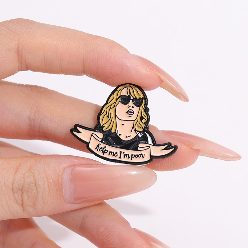 Rock Band เพลงเข็มกลัดเคลือบนักร้องที่มีชื่อเสียงตัวอักษรป้ายโลหะพัดลมคอลเลกชัน Pin เสื้อผ้าอุปกรณ์เสริมเครื่องประดับของขวัญสําหรับเพื่อน รูปที่ 7