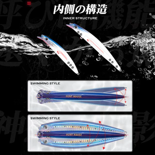 Hunthouse Minnow Fishing Lure 105 มม./18g 140 มม./17g Sasuck Lipless เหยื่อดินสอ Jerkbait Wobbler ลอยสําหรับ bass pike ประดิษฐ์
