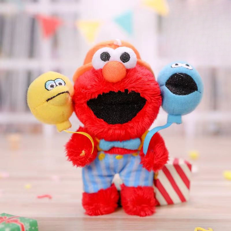 Sesame Street Party Series จี้ตุ๊กตา POPMART POPMART รูปกล่องปริศนาสไตล์ยืนยันของขวัญเล่นอินเทรนด์