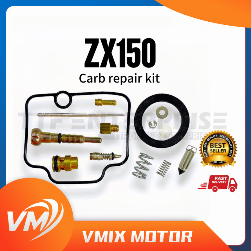 KAWASAKI ZX150 CARB REPAIR KIT (A) KARBURETOR KIT SET STANDANRD ZX150 ZX-150 ZX 150