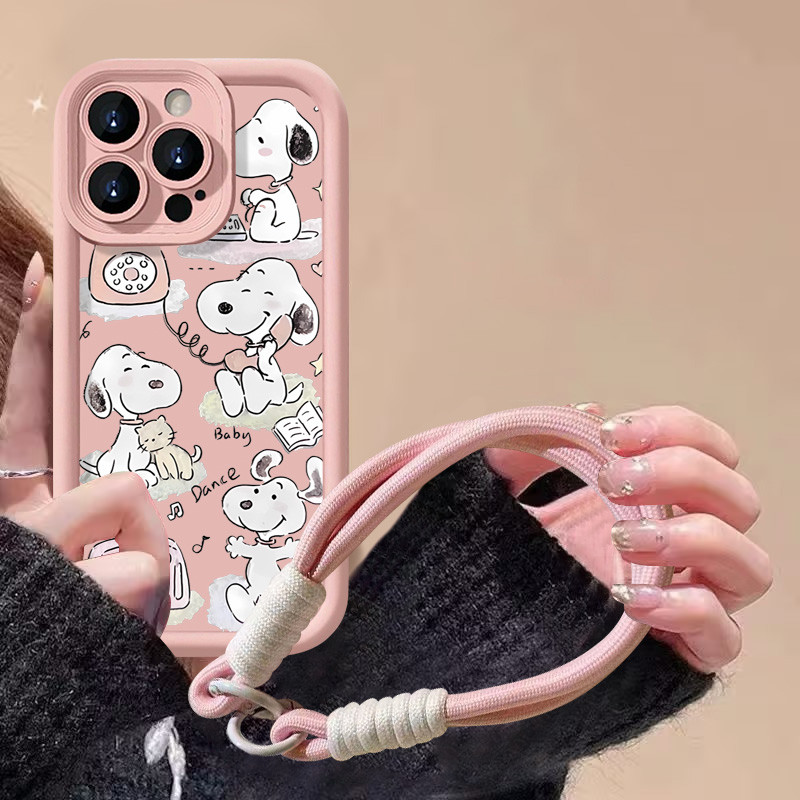 ลาย Snoopy น่ารัก เล่นสนุกเต็มจอ เคสIphone 7Plus 11 15 13 Pro Max 15 14 12 Pro Max X XR XS Max 7 15 6s 8 Plus SE 2020