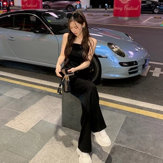 ใหม่! ชุดเซ็ท 2 ชิ้น เสื้อเกาะอก + กางเกงขายาวสีพื้น ดีไซน์สวยงาม สวมใส่สบายที่เพิ่มความทันสมัยให้กับทุกวันของคุณ