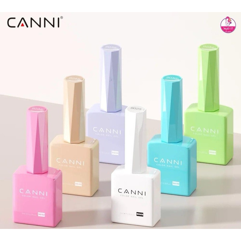 CANNI HEMA FREE 9ml. สีเจลแคนนิ เนื้อแน่น ทาง่าย สีชัด แบบแยกขวด ชุดที่2 เบอร์ 9101-9168