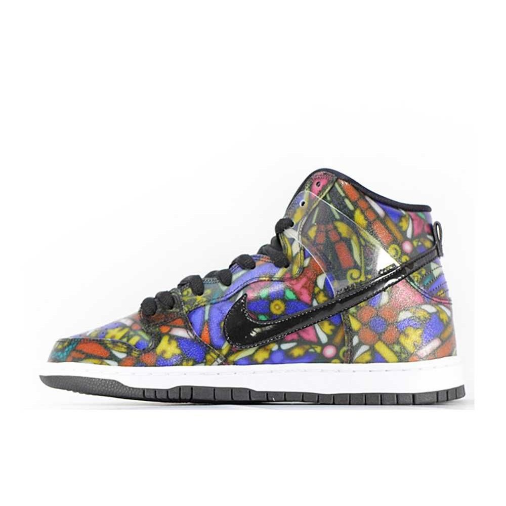 Cncpts × Nike SB Dunk High "Stained Glass" Sneakers 313171-606 Unused 313171-606