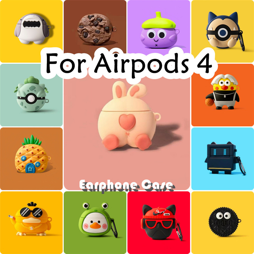 【Case Home】นําไปใช้กับ Airpods 4 เคส Case เคสหูฟัง การ์ตูนน่ารัก ซิลิโคนนุ่ม เคส เคสหูฟัง NO.1