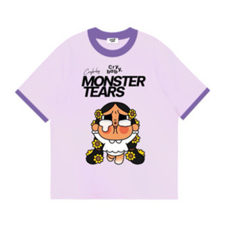 เทรนด์🙃🙃 Qotton Land (Q004) เสื้อยืดโอเวอร์ไซส์ Cry Baby เด็กร้องไห