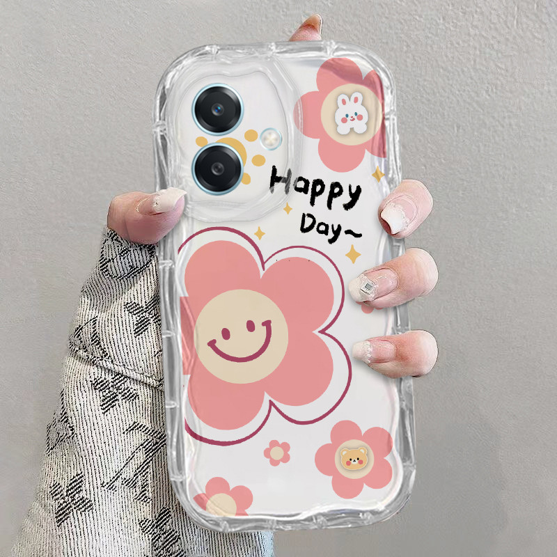 เคส OPPO A3 4G 5G ความงามโปร่งใสกันกระแทกป้องกันกล้องดอกไม้ปลาวาฬแมวสายรุ้งเคสโทรศัพท์แบบนุ่มฝาครอบ