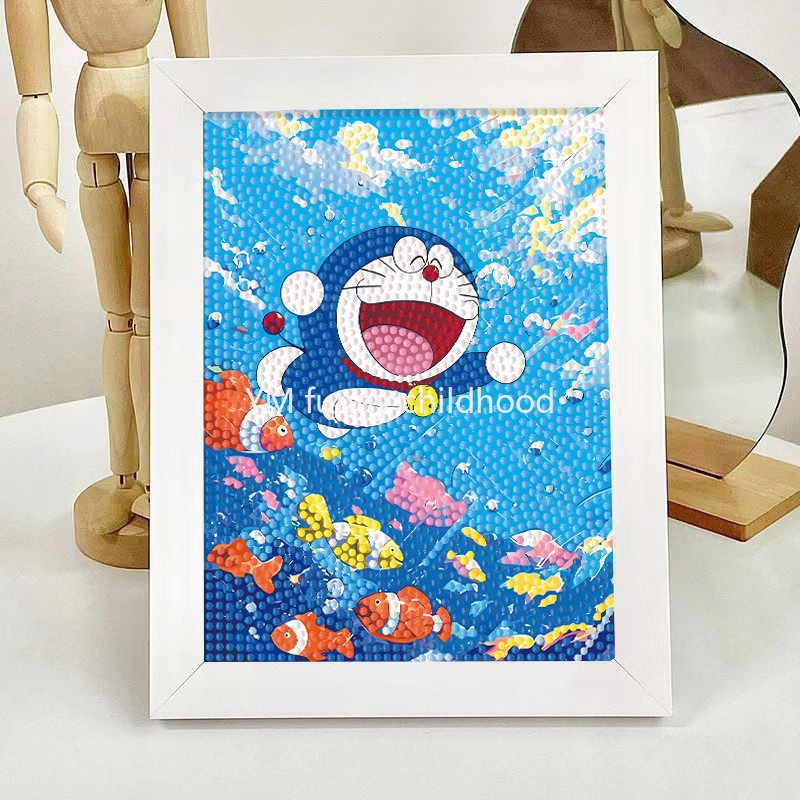23x18 ซม.PANDA เด็กเพชรจิตรกรรมชุด Doraemon รูปที่ 7