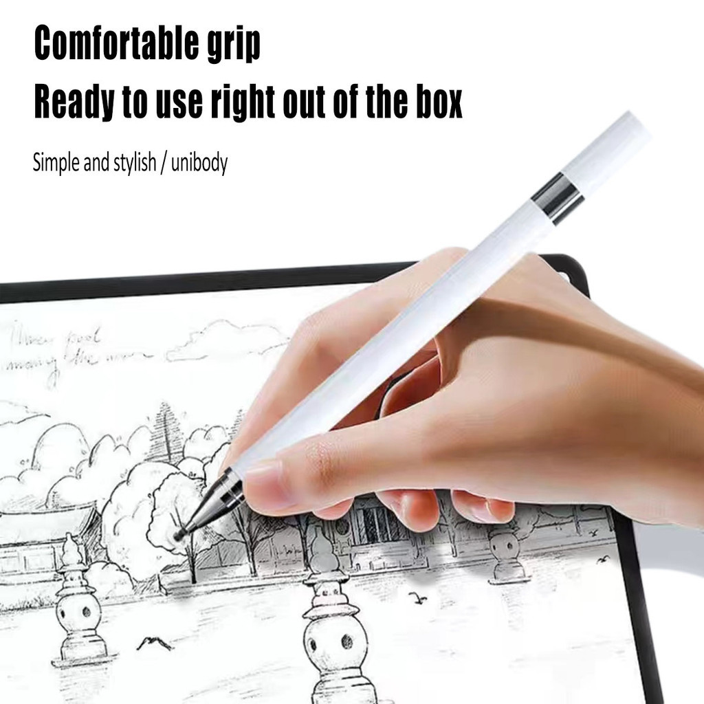 ปากกาโทรศัพท์ 2 in 1 ปากกาสไตลัส แท็บเล็ตการวาดภาพสากล หน้าจอสัมผัส ปากกาสไตลัส ดินสออัจฉริยะ สําหรับ Android iOS iPad.