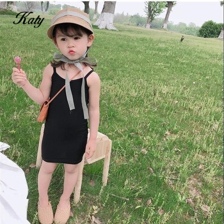 2026ฤดูร้อนกระโปรงสายเดี่ยวเด็กผู้หญิงเดรสรัดรูปความยาวปานกลางกระเป๋าเด็กสะโพกใส่ด้านในเสื้อกั๊กกระโปรงระบายอากาศเสื้อผ้าเด็กผู้หญิง - รูปที่ 4