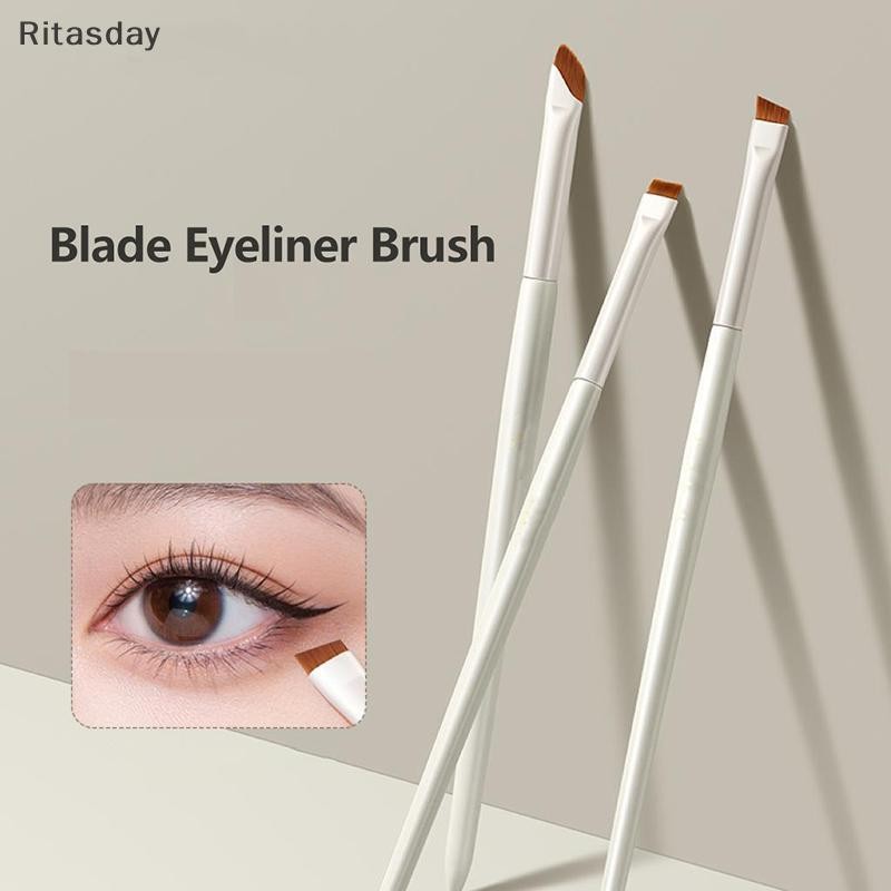 Ritasday 1 ชิ้นใบมีดอายไลเนอร์แปรงคิ้วแบบพกพาแบน Fine Eye Liner Brow Contour แปรงแต่งหน้าเครื่องมือแต่งหน้าใหม่
