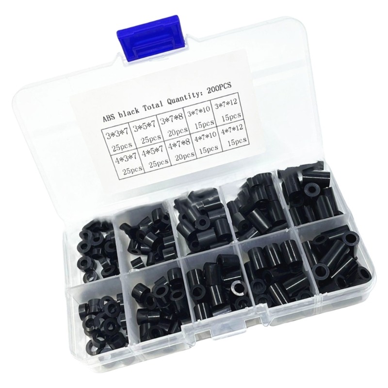 R * 200 ชิ้นไนลอนรอบ Spacer คอลัมน์ฉนวนกันความร้อน Standoff Spacer สําหรับ PCB Builders