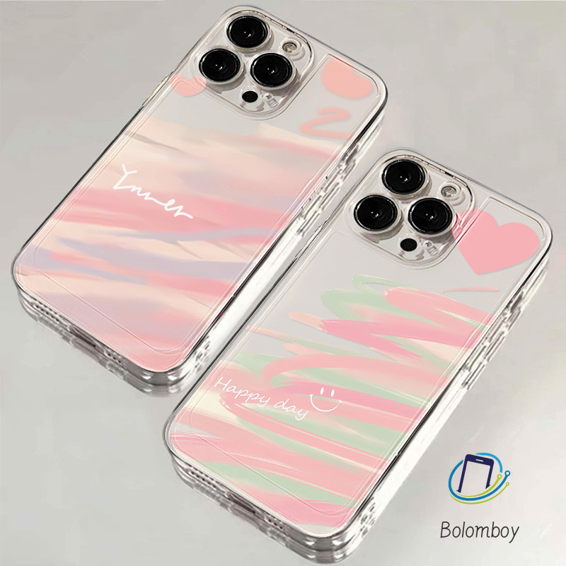 เคสโทรศัพท์ For ไอโฟน11 13 15 Pro Max 12 14 16 Pro 7 8 Plus XR X XS รักดูเดิล สาวสีชมพู นุ่มและกันกระแทก แฟชั่น น่ารัก