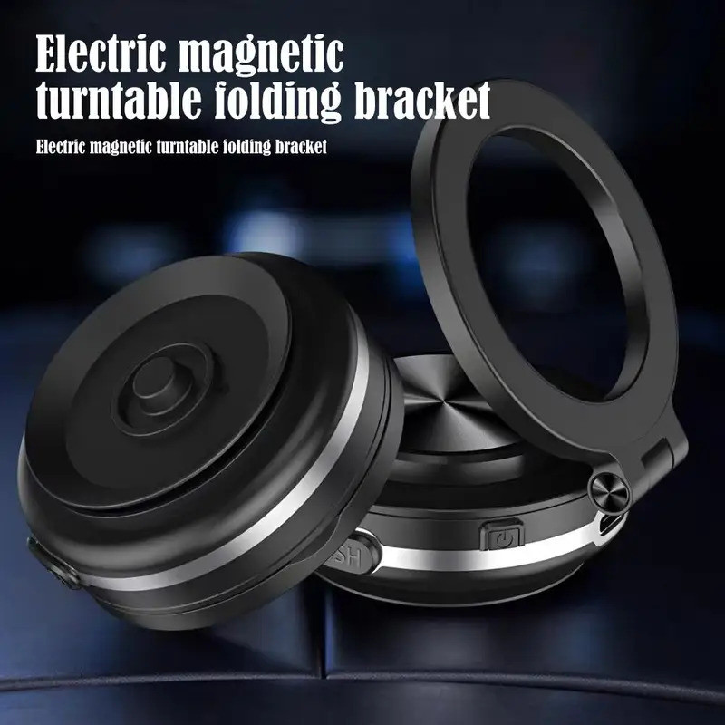 ร้อนขาย C1อัจฉริยะสูญญากาศถ้วยดูดแม่เหล็กพับหมุนยืน360 ° หมุนสำหรับ MagSafe สูญญากาศไฟฟ้าหมุนยืนที่วางโทรศัพท์ไฟฟ้า