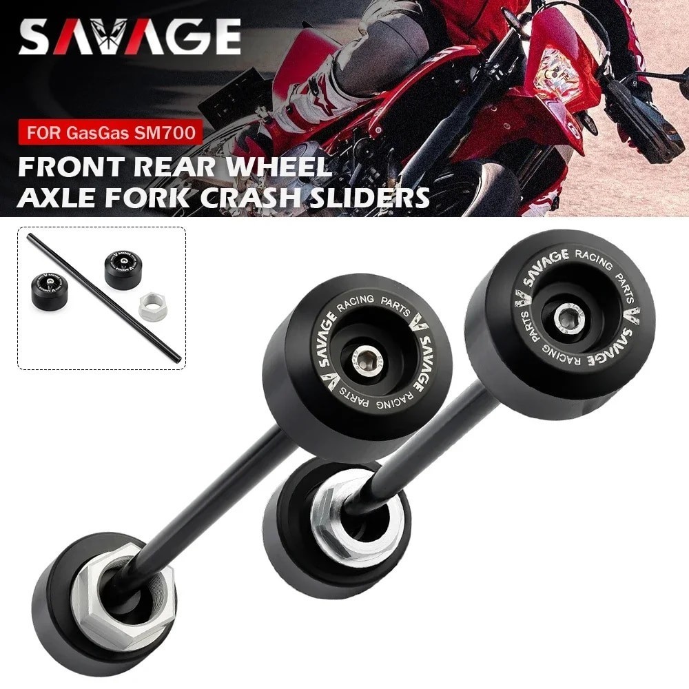 SAV For GasGas SM700 ES700 2022 2023 700SM Axle Sliders Wheel Fork Crash Protector Pad Motorcycle 70
