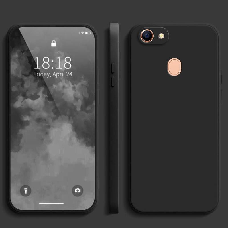 เคส OPPO F5 สีทึบ OPPO F5 เคสซิลิโคนป้องกันการตกสีธรรมดาเรียบง่าย YT - รูปที่ 3