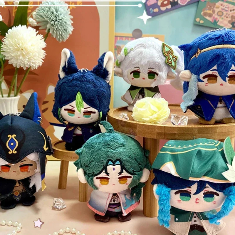 Genshin Impact Anime Figures ของเล่นตุ๊กตา Lesser Lord Kusanali Nahida Cyno Tighnari Kawaii จี้ตุ๊กต