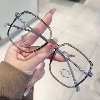 👓แว่นสายตาสั้น👓 -50~550° แว่นป้องกันแสงสีฟ้า กรอบขนาดใหญ่ แว่นตาแฟชั่นสไตล์เกาหลี 045