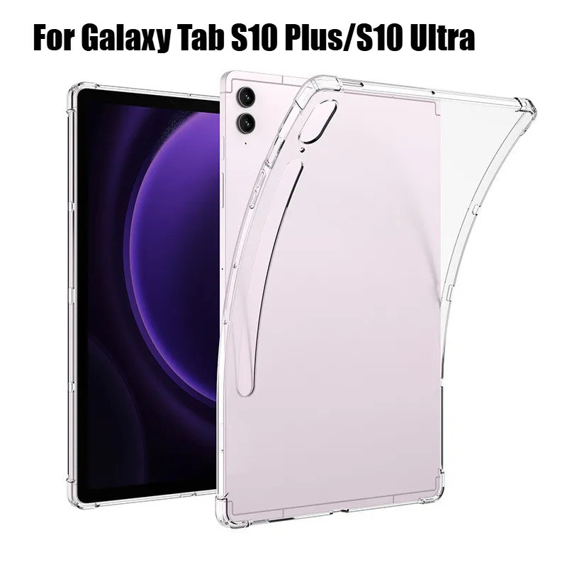 สําหรับ Samsung Galaxy Tab S10 Ultra SM-X920 X926B Tab S10+ 5G SM-X826B S10 Plus 12.4 ใส Soft TPU กร