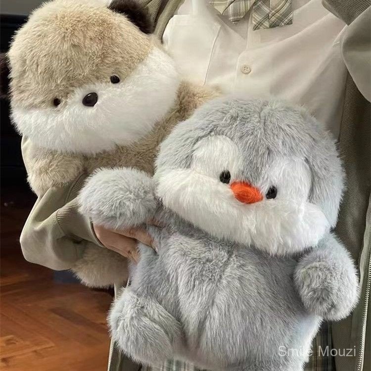 ตุ๊กตาหมีเพนกวินน่ารักนุ่มพิเศษตุ๊กตาตุ๊กตาของเล่นตุ๊กตาหมอนกอดบีเวอร์แสนสบายน่ารักหมอนกอดนอนบนเตียงของขวัญวันเกิด