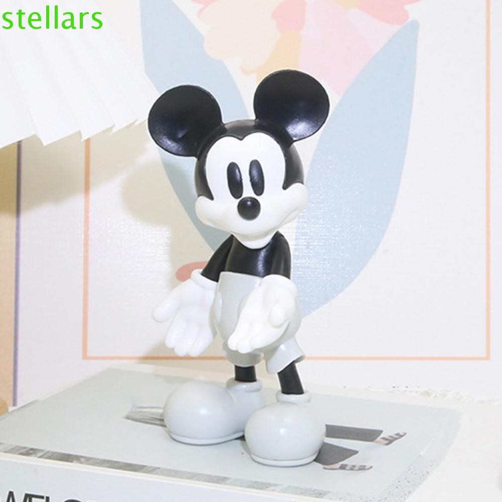 Stellarsync Mickey ของเล่น, Joint Movable อะนิเมะ Mickey Action Figure, ของขวัญวันเกิดการ์ตูนเครื่องประดับสีเทา Mickey ตุ๊กตาของเล่นเด็ก