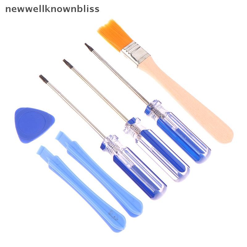 Newwellknownbliss 7 ชิ้น/เซ็ต Tamperproof Hole ซ่อมเปิดเครื่องมือสําหรับ Xbox One 360 PS3 PS4 PS5 Series สกรู Torx T6 T8 T10 ความปลอดภัยไขควง CCD