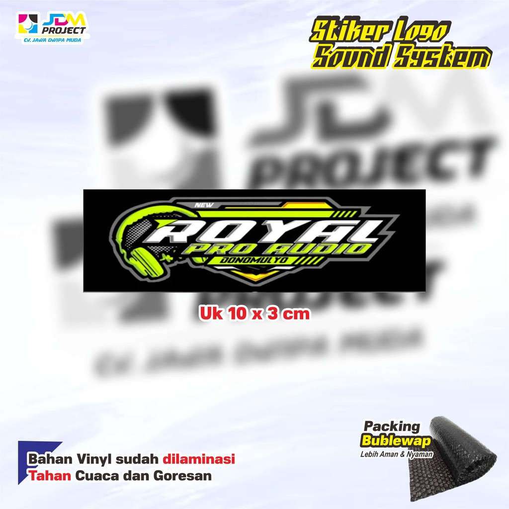 JDM Project - สติ๊กเกอร์ระบบเสียงลามิเนตไวนิล ROYAL AUDIO (ถั่ว)