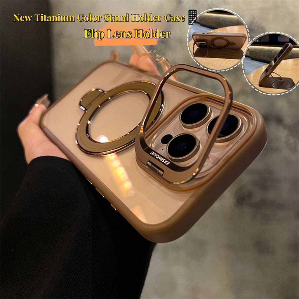 หรูหราแหวนโลหะยืนเคสโทรศัพท์แม่เหล็กสําหรับ ไอโฟน 16 15 14 13 11 12 มือโปร สูงสุด บวก ปลอกกันกระแทกพร้อมตัวป้องกันกล้อง