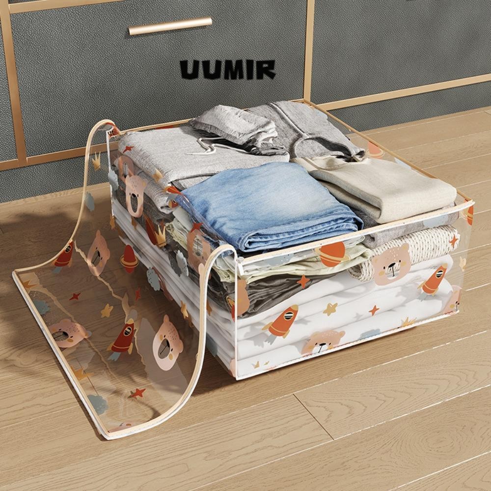 UUMIR ถุงเก็บเสื้อผ้า,กระเป๋าเก็บน้ำขนาดใหญ่,กระเป๋าผ้านวมพิมพ์ใส 3D สำหรับใช้ในบ้าน